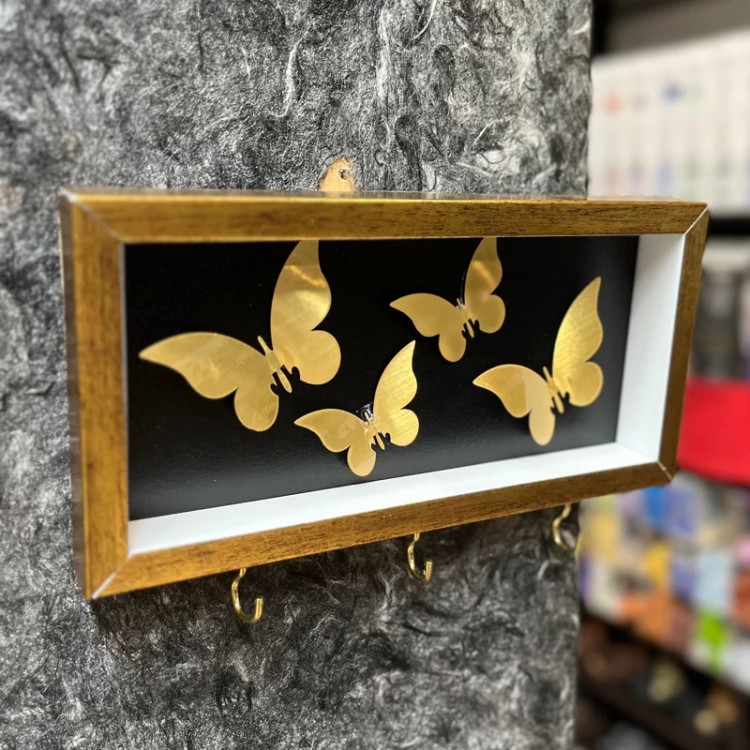 جاکلیدی پروانه رنگ طلایی