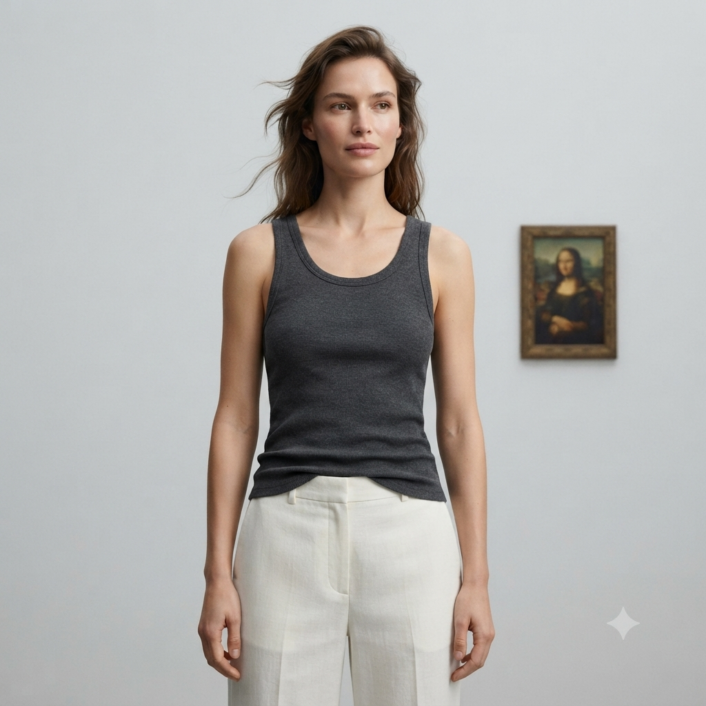 تاپ زنانه نخی برند اچ اند ام H&M الارامد
