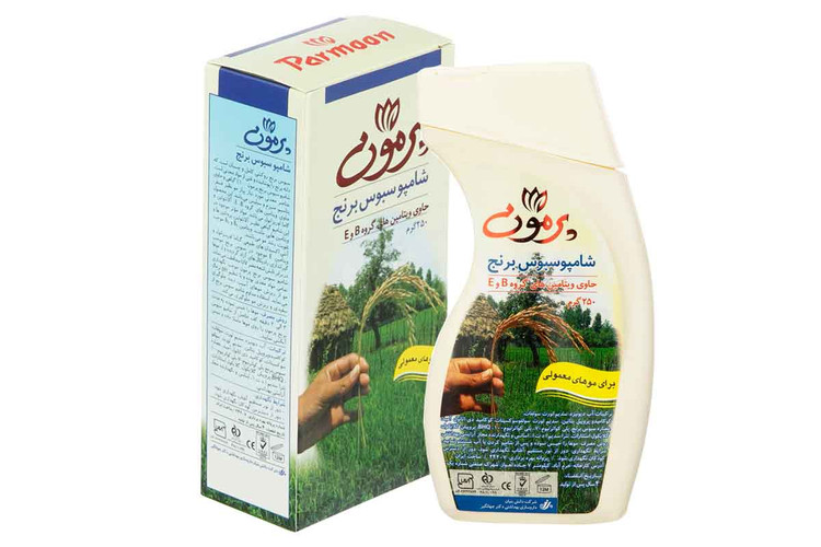 شامپو سبوس برنج پرمون مناسب موهای معمولی