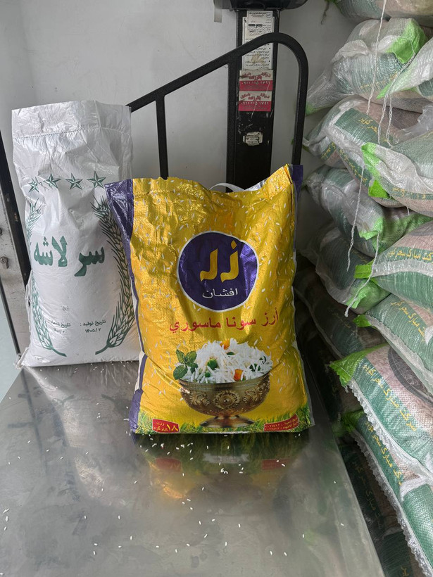 برنج سوناماسوری ۲۰ کیلوگرم بسته بندی برنج هندی