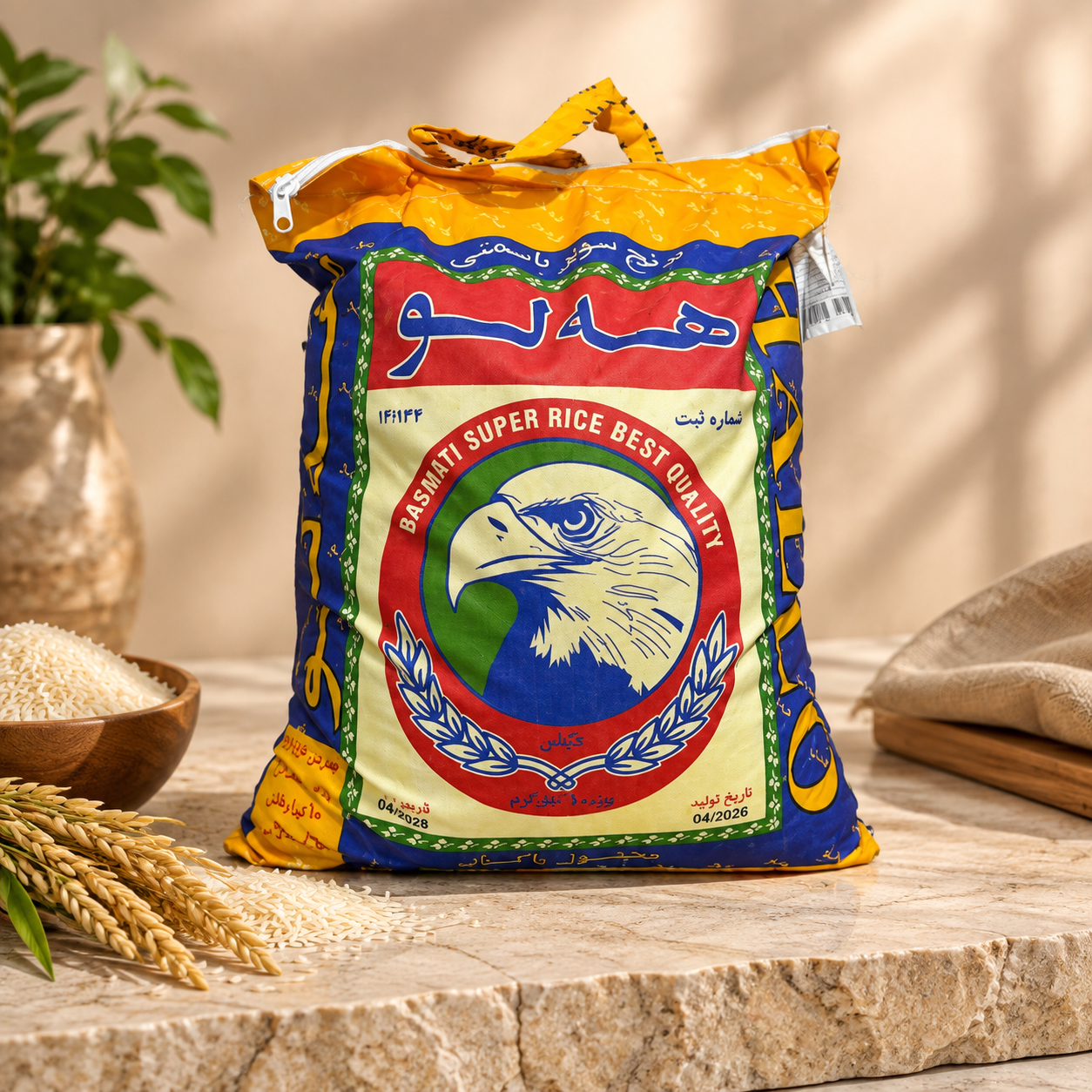 برنج هه‌لو سوپر کرنل پاکستانی