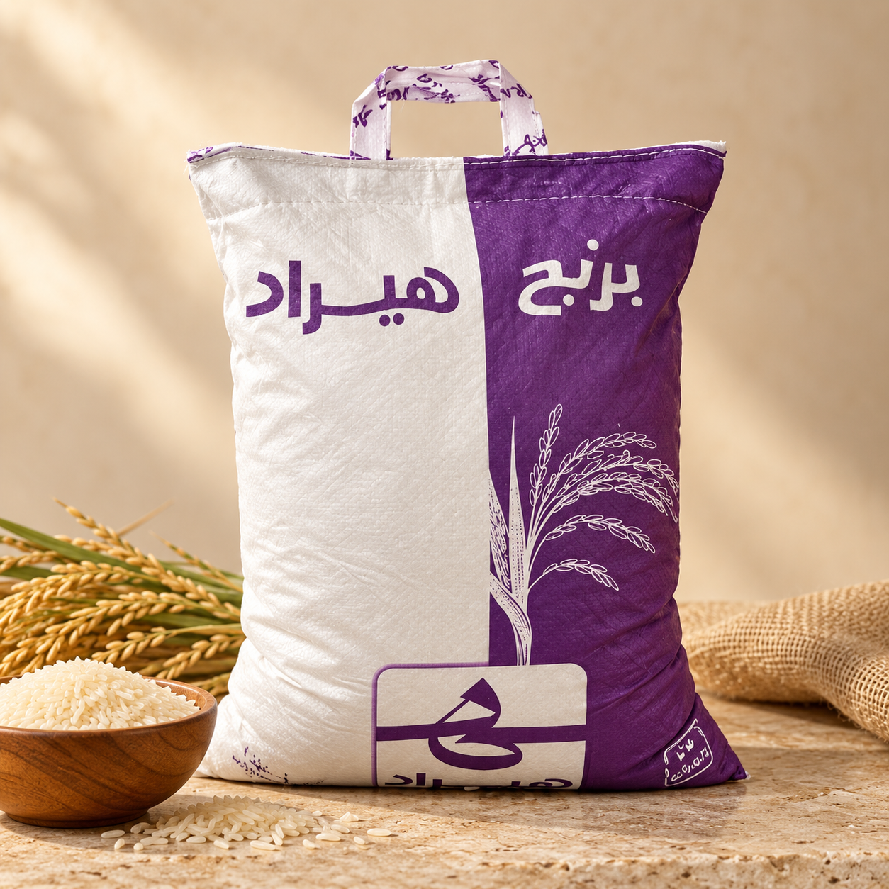 برنج پاکستانی ۳۸۶ IR6 هیراد ۱۰ کیلویی